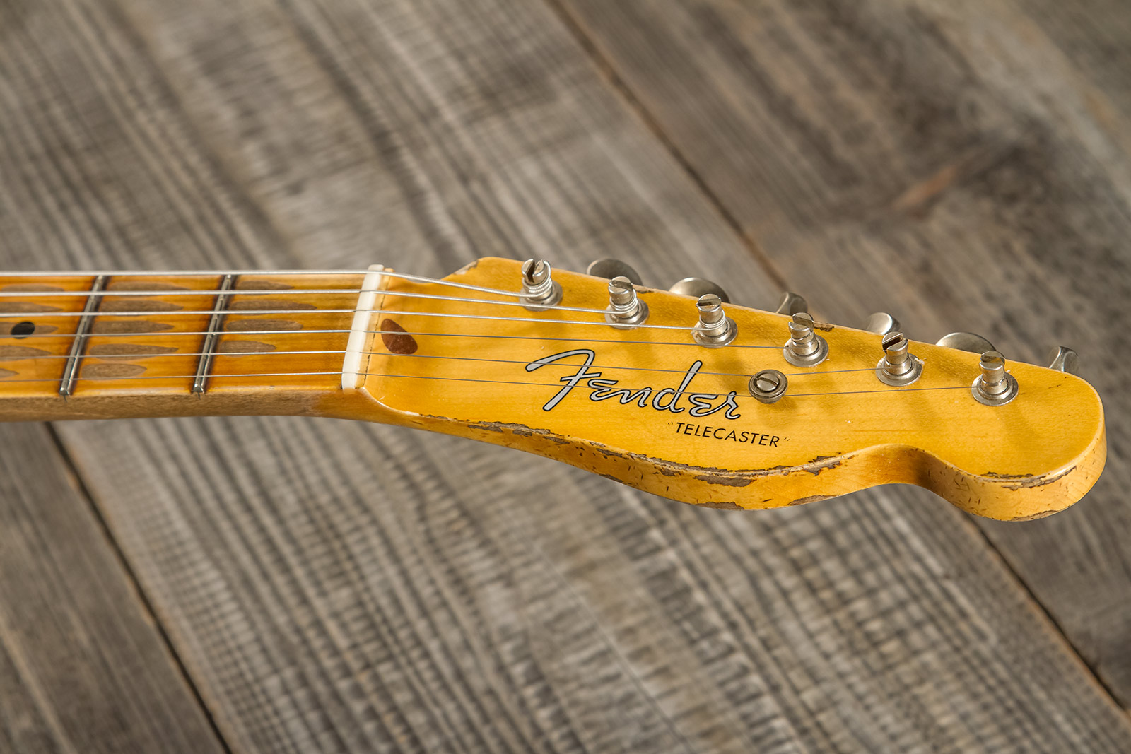 Fender Custom Shop Tele 1952 2s Ht Mn #r131382 - Heavy Relic Aged Nocaster Blonde - E-Gitarre in Teleform - Variation 8