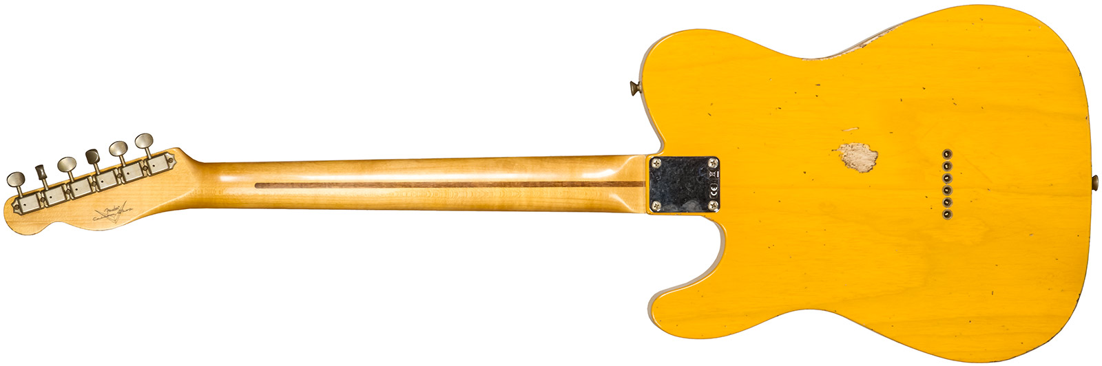 Fender Custom Shop Tele 1952 2s Ht Mn #r135090 - Relic Aged Butterscotch Blonde - E-Gitarre in Teleform - Variation 1