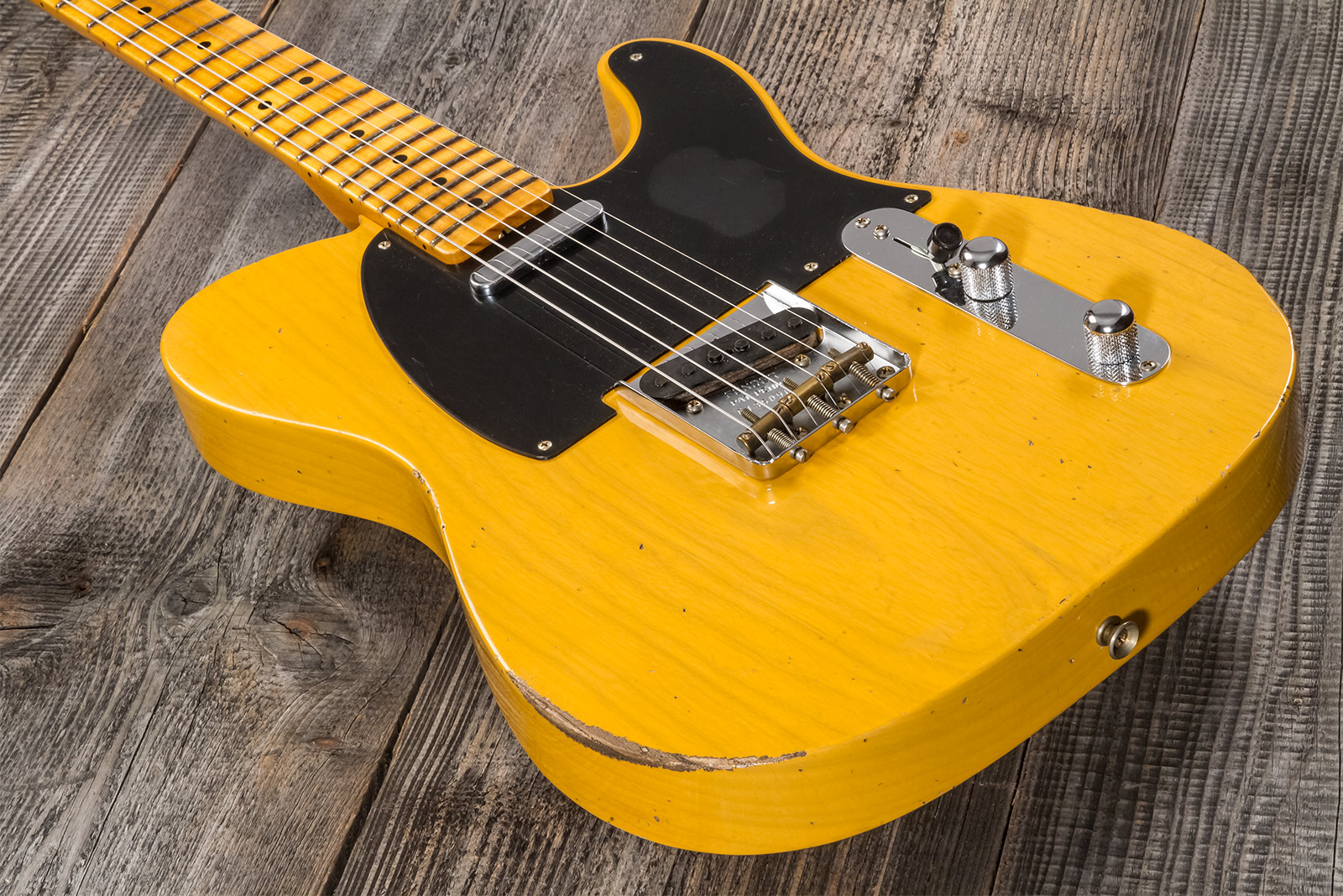 Fender Custom Shop Tele 1952 2s Ht Mn #r135090 - Relic Aged Butterscotch Blonde - E-Gitarre in Teleform - Variation 2