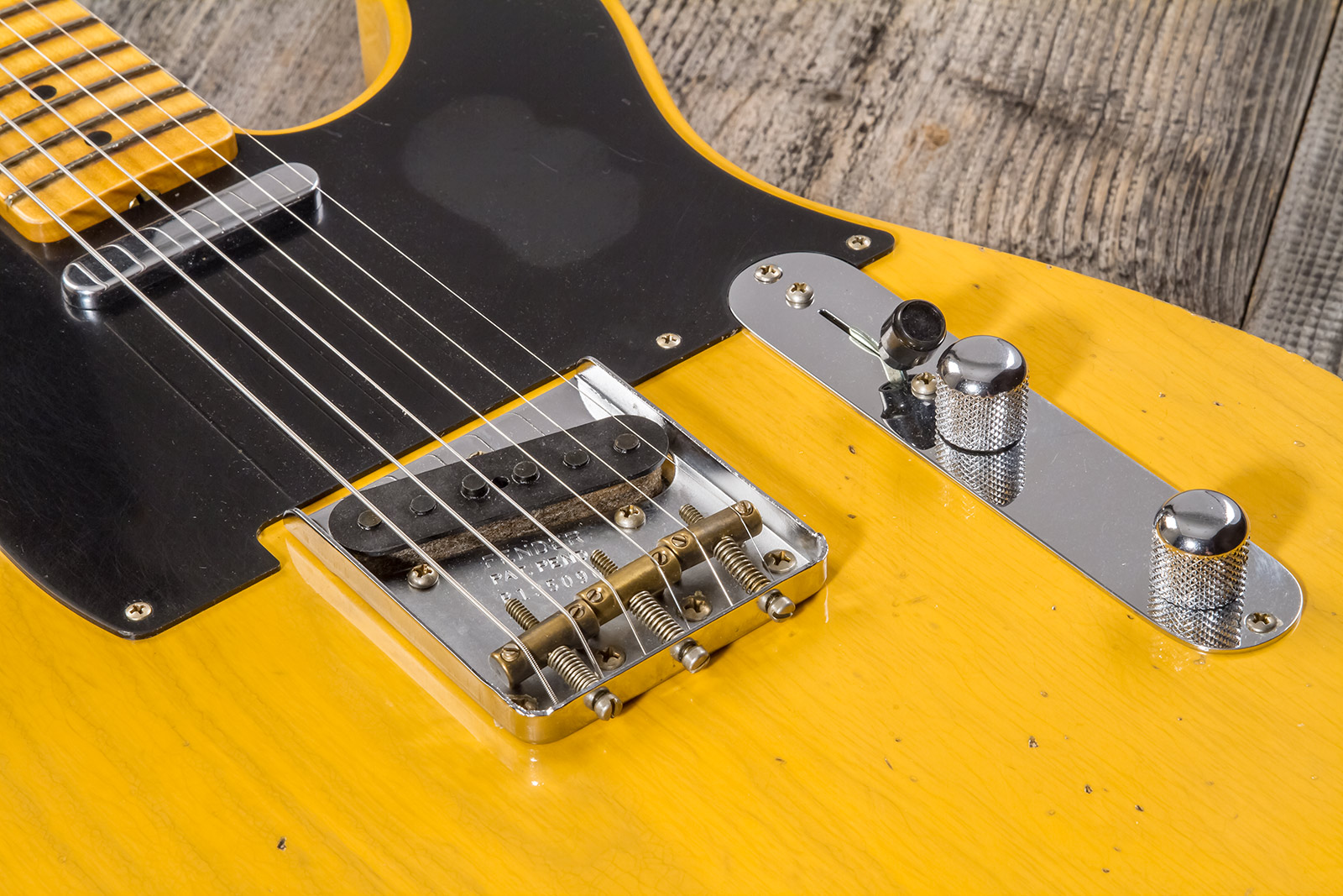 Fender Custom Shop Tele 1952 2s Ht Mn #r135090 - Relic Aged Butterscotch Blonde - E-Gitarre in Teleform - Variation 4