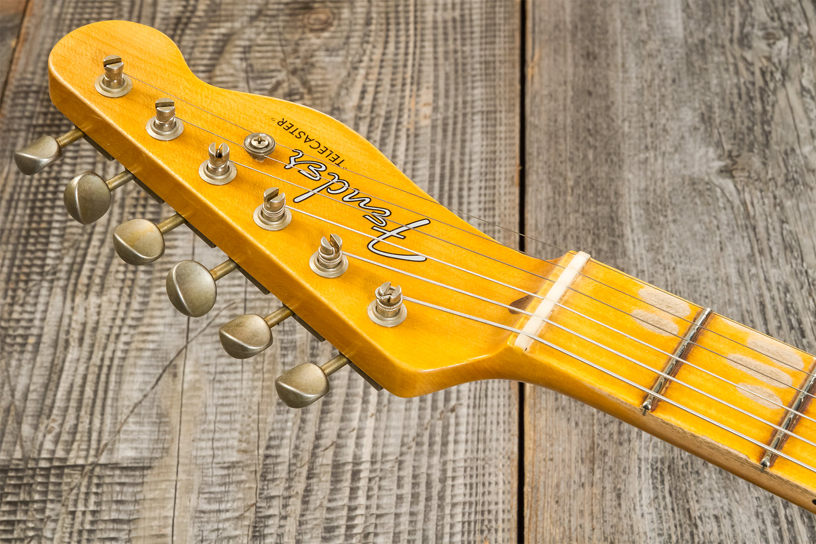 Fender Custom Shop Tele 1952 2s Ht Mn #r135090 - Relic Aged Butterscotch Blonde - E-Gitarre in Teleform - Variation 8
