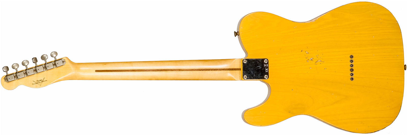 Fender Custom Shop Tele 1952 2s Ht Mn #r135225 - Relic Aged Buttercotch Blonde - E-Gitarre in Teleform - Variation 1
