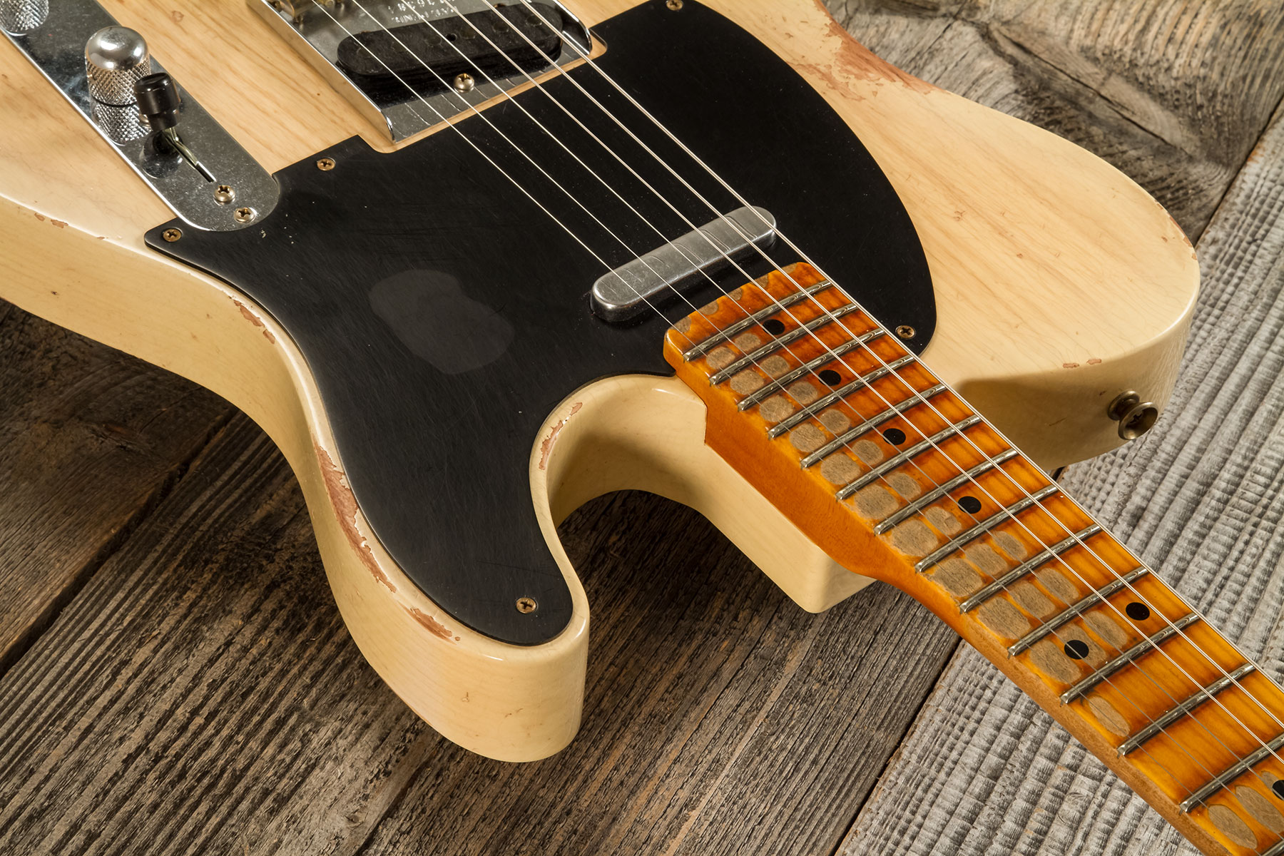 Fender Custom Shop Tele 1952 2s Ht Mn #r136384 - Heavy Relic Natural Blonde - E-Gitarre in Teleform - Variation 4