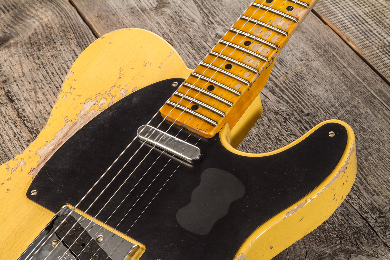 Fender Custom Shop Tele 1952 2s Ht Mn #r136636 - Super Heavy Relic Aged Nocaster Blonde - E-Gitarre in Teleform - Variation 4