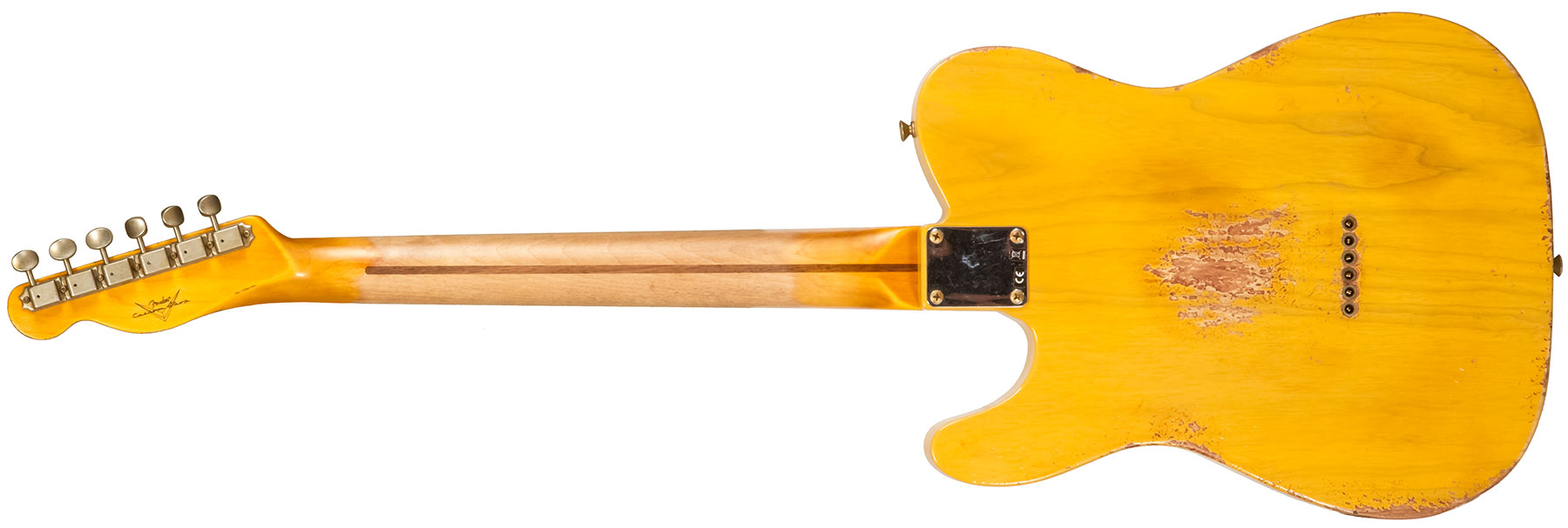 Fender Custom Shop Tele 1952 2s Ht Mn #r138660 - Heavy Relic Butterscotch Blonde - E-Gitarre in Teleform - Variation 1