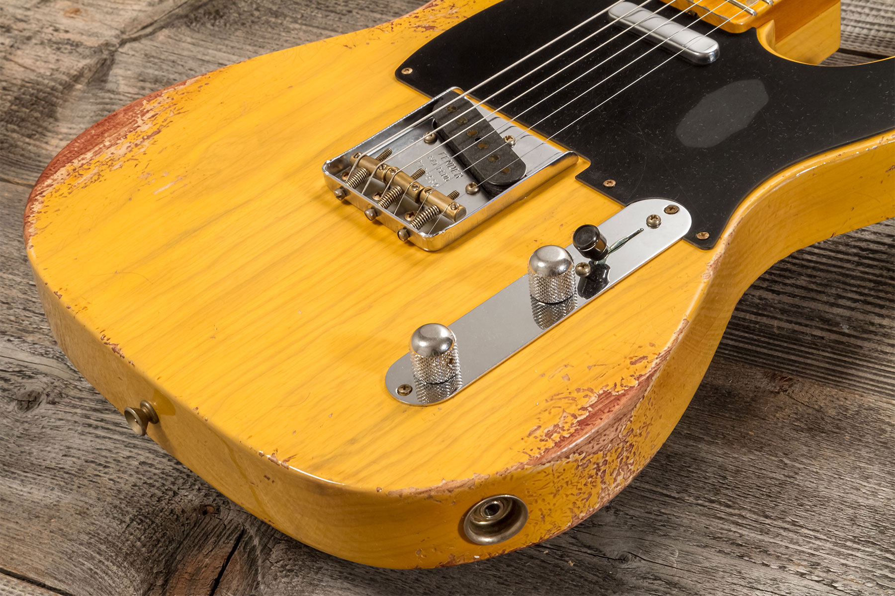 Fender Custom Shop Tele 1952 2s Ht Mn #r138660 - Heavy Relic Butterscotch Blonde - E-Gitarre in Teleform - Variation 3
