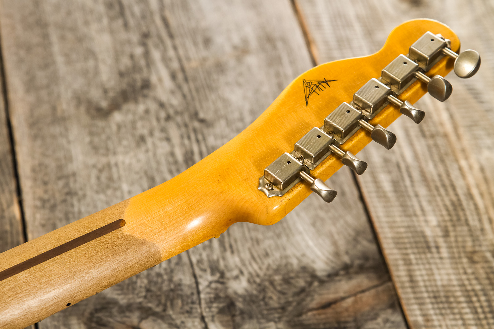 Fender Custom Shop Tele 1952 Masterbuilt A.hicks 2s Ht Mn #r126811 - Relic Smoked Butterscotch Blonde - E-Gitarre in Teleform - Variation 11