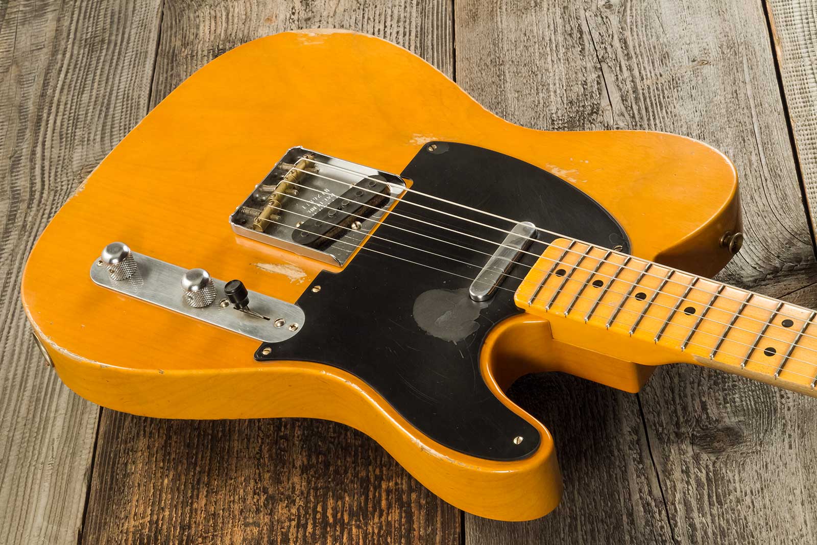 Fender Custom Shop Tele 1952 Masterbuilt A.hicks 2s Ht Mn #r126811 - Relic Smoked Butterscotch Blonde - E-Gitarre in Teleform - Variation 3