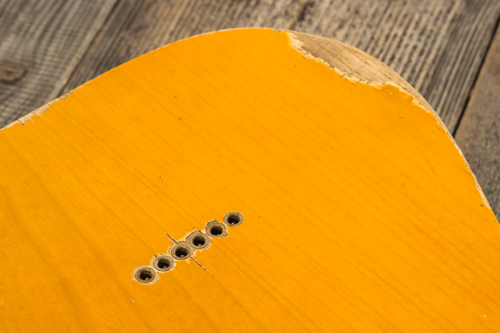Fender Custom Shop Tele 1952 Masterbuilt A.hicks 2s Ht Mn #r126811 - Relic Smoked Butterscotch Blonde - E-Gitarre in Teleform - Variation 7