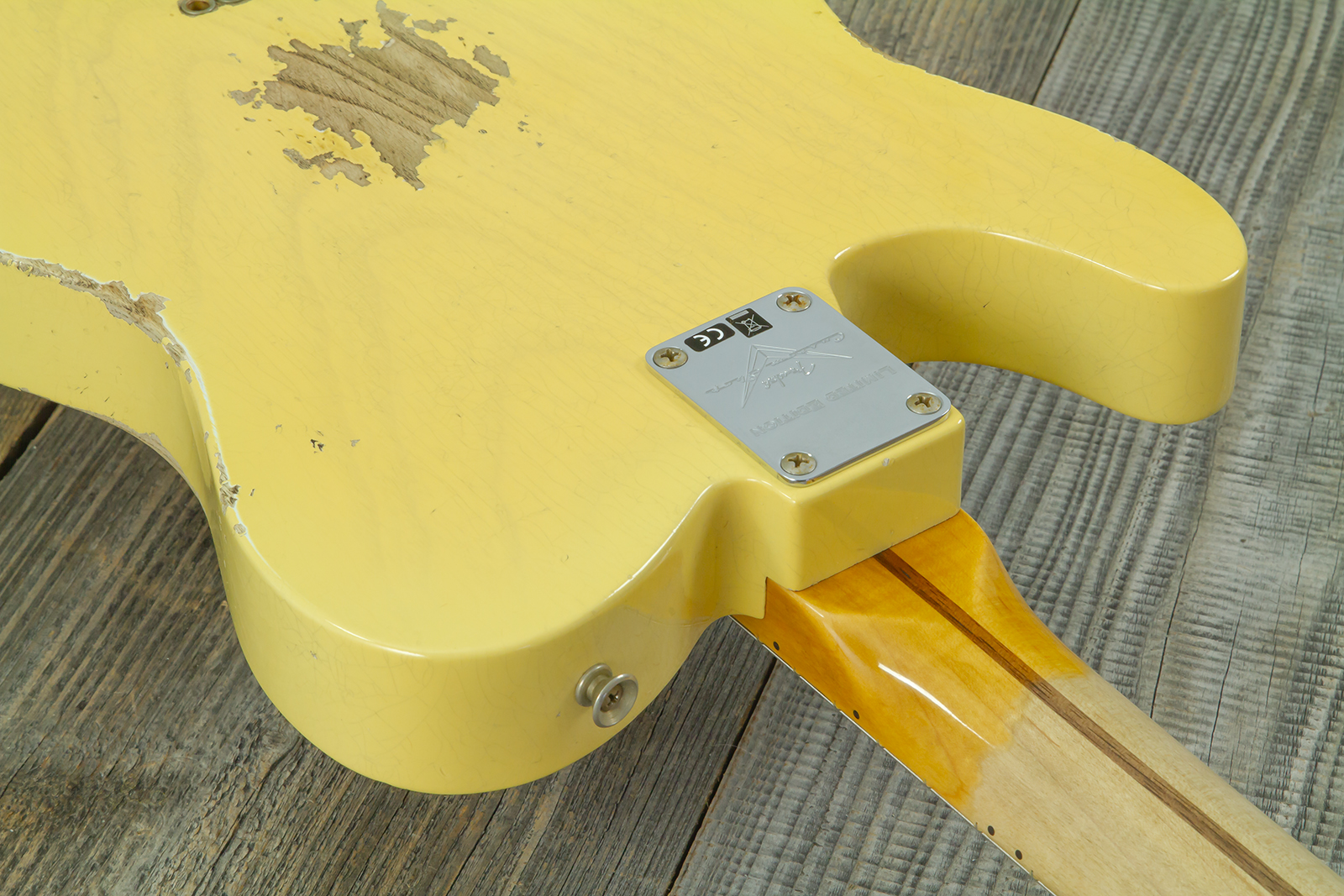 Fender Custom Shop Tele 1953 2s Ht Mn #r126760 - Heavy Relic Nocaster Blonde - E-Gitarre in Teleform - Variation 11