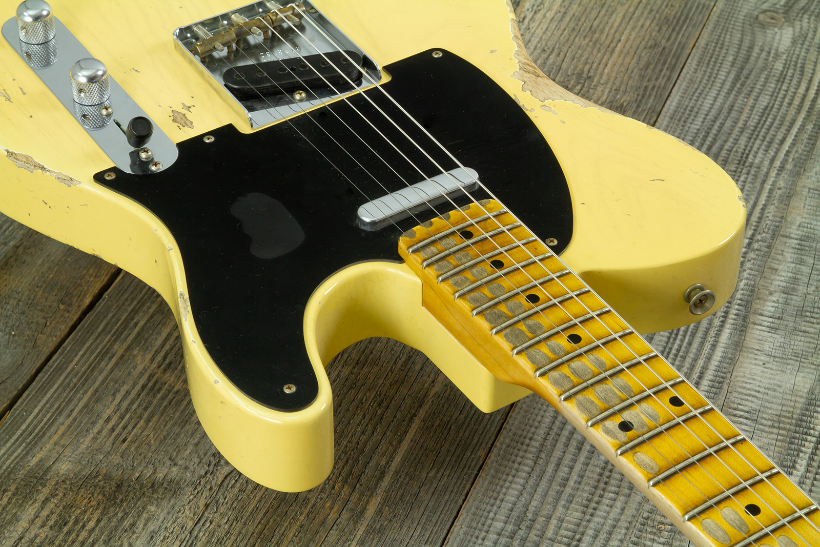 Fender Custom Shop Tele 1953 2s Ht Mn #r126760 - Heavy Relic Nocaster Blonde - E-Gitarre in Teleform - Variation 5