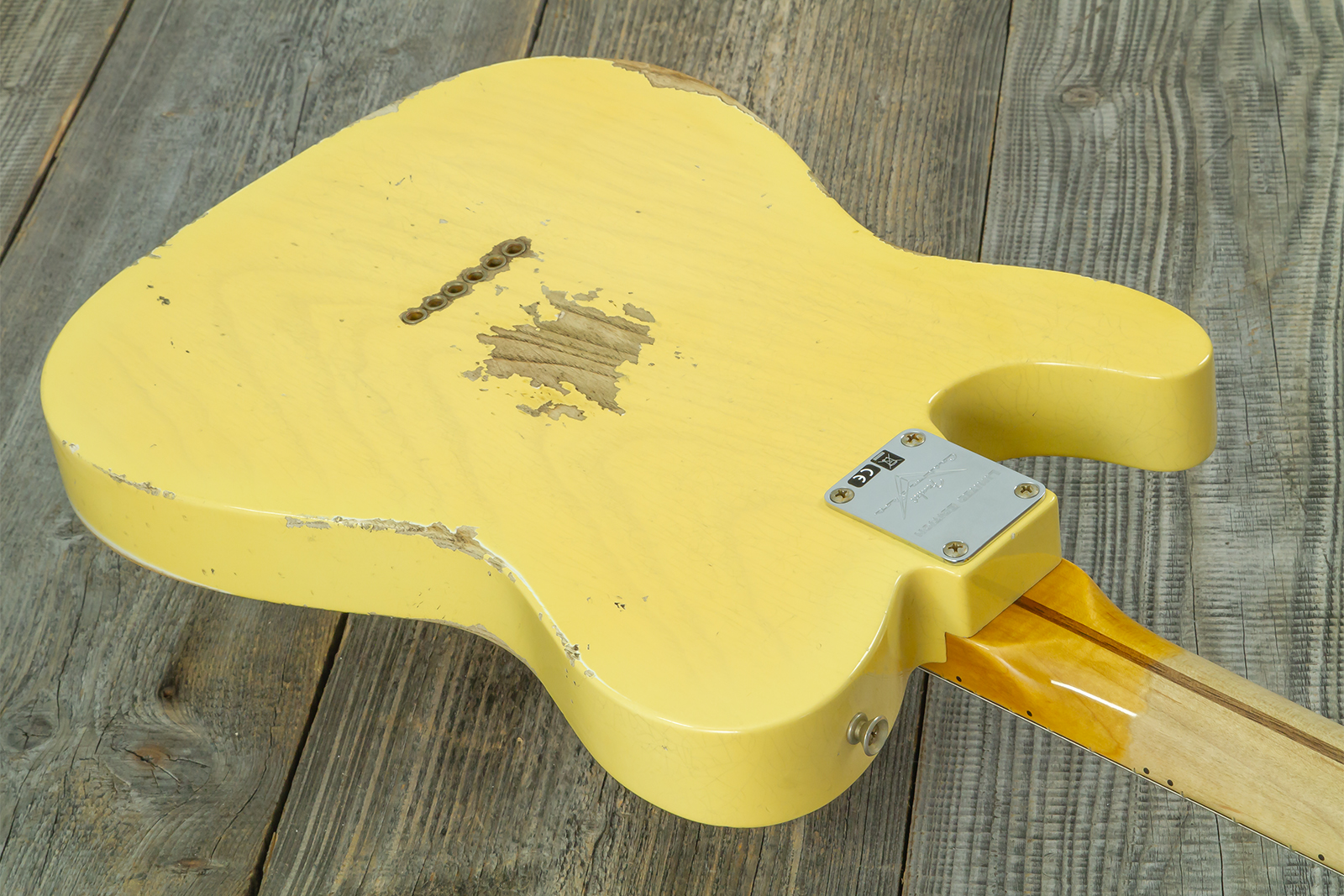 Fender Custom Shop Tele 1953 2s Ht Mn #r126760 - Heavy Relic Nocaster Blonde - E-Gitarre in Teleform - Variation 8