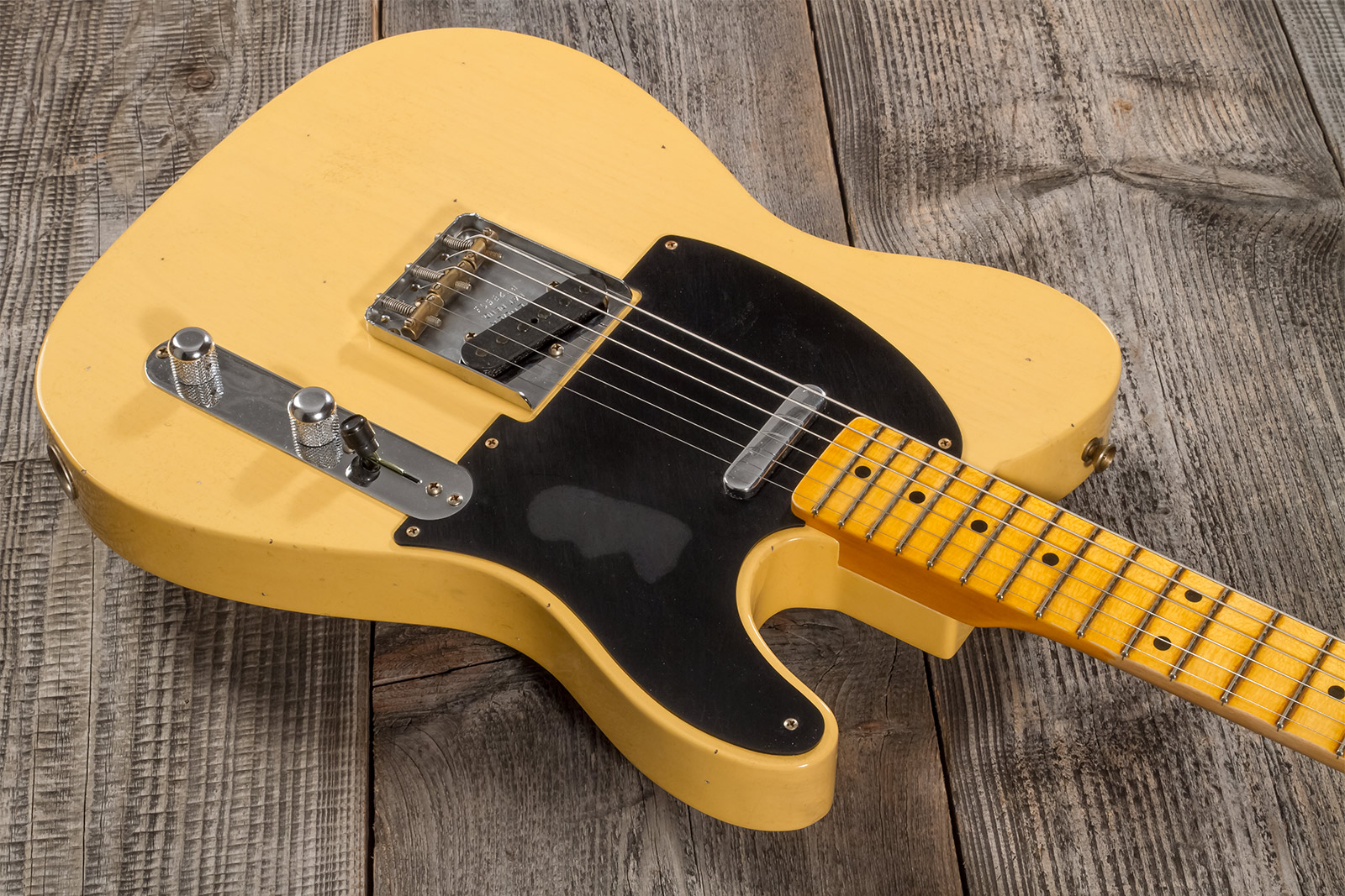 Fender Custom Shop Tele 1953 2s Ht Mn #r128606 - Journeyman Relic Aged Nocaster Blonde - E-Gitarre in Teleform - Variation 2