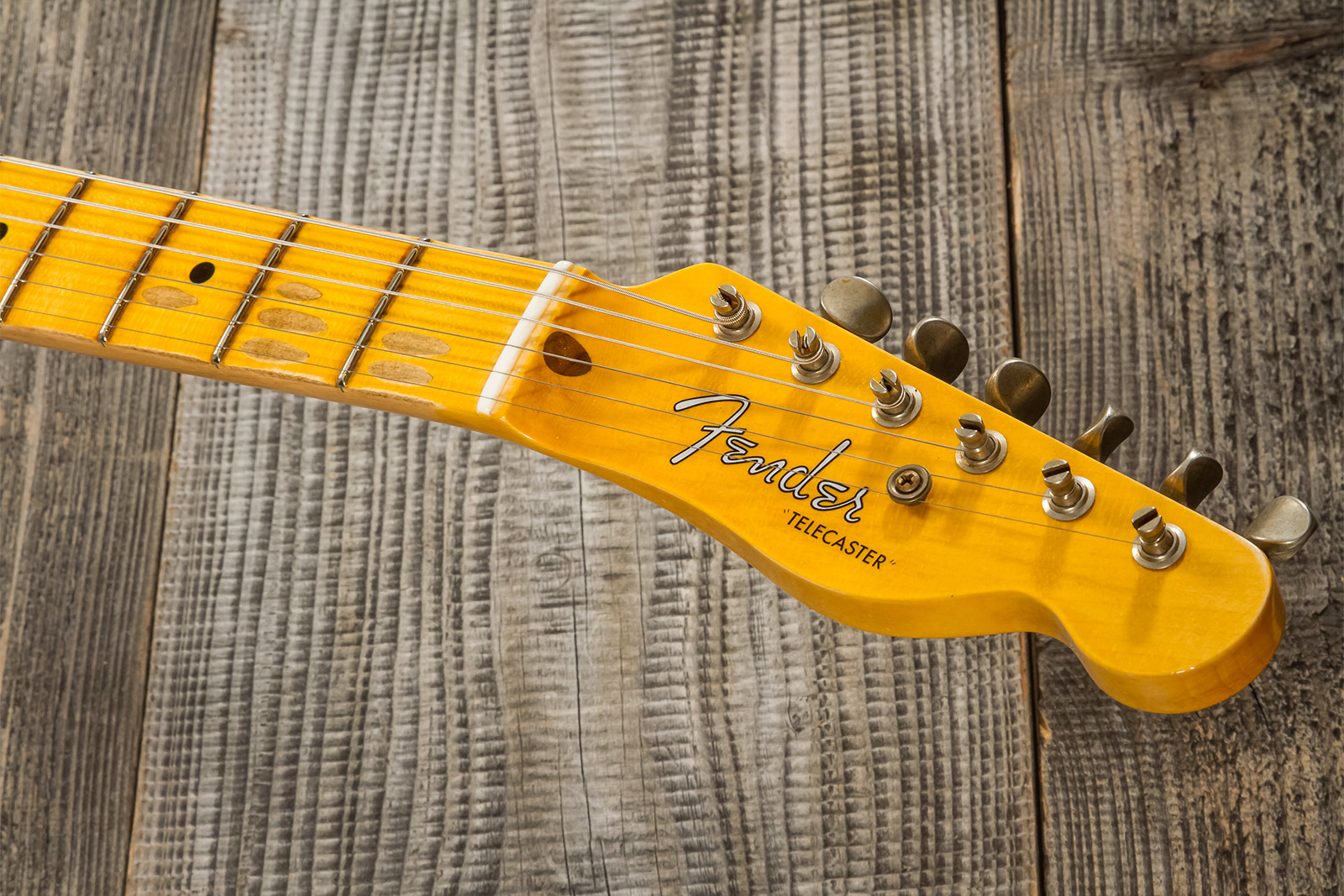 Fender Custom Shop Tele 1953 2s Ht Mn #r128606 - Journeyman Relic Aged Nocaster Blonde - E-Gitarre in Teleform - Variation 7