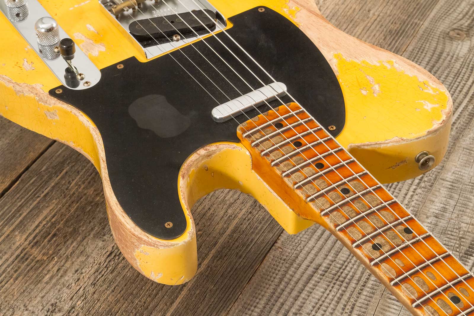 Fender Custom Shop Tele 1953 2s Ht Mn #r128654 - Super Heavy Relic Natural Blonde - E-Gitarre in Str-Form - Variation 3