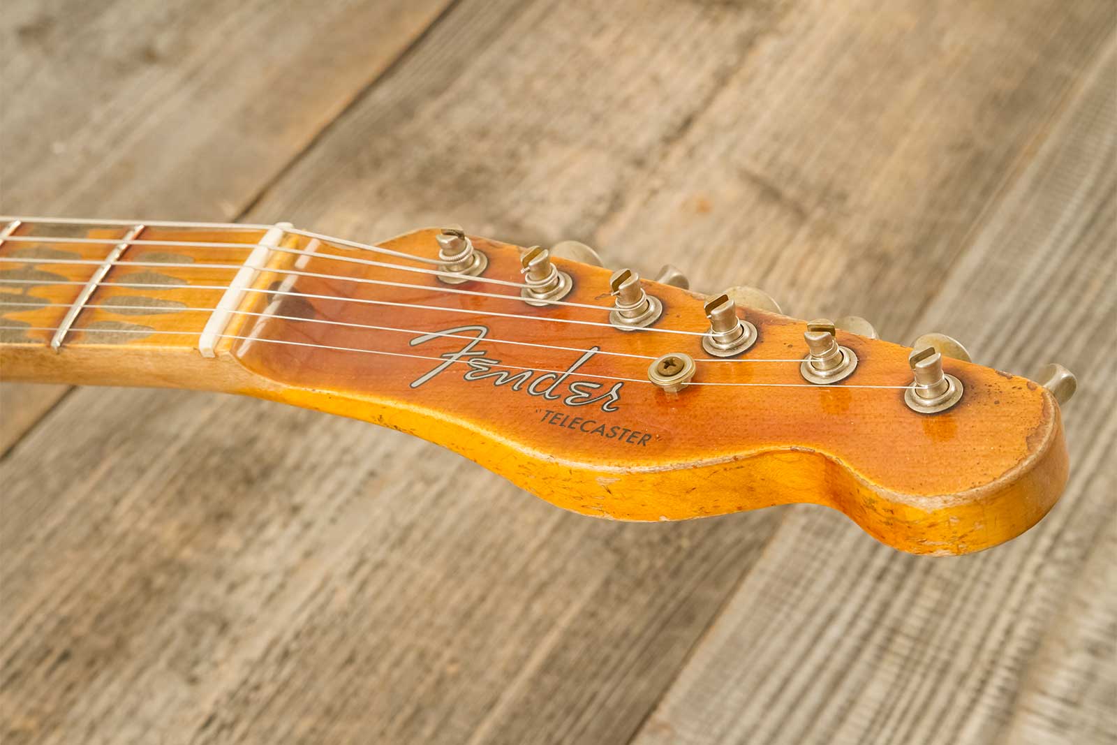 Fender Custom Shop Tele 1953 2s Ht Mn #r128654 - Super Heavy Relic Natural Blonde - E-Gitarre in Str-Form - Variation 5