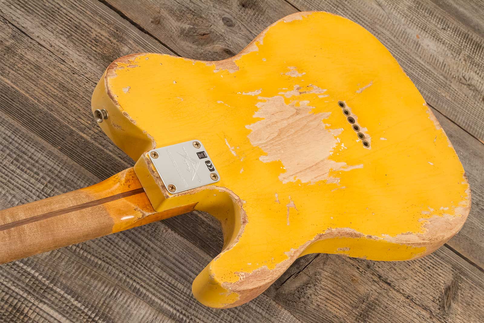 Fender Custom Shop Tele 1953 2s Ht Mn #r128654 - Super Heavy Relic Natural Blonde - E-Gitarre in Str-Form - Variation 6