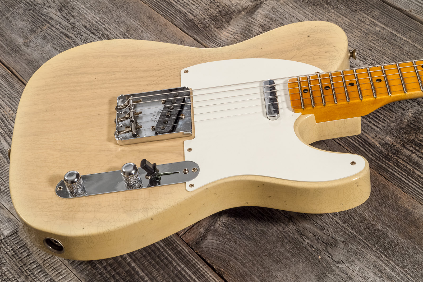 Fender Custom Shop Tele 1955 2s Ht Mn #cz570232 - Journeyman Relic Natural Blonde - E-Gitarre in Teleform - Variation 2