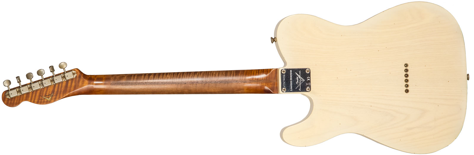 Fender Custom Shop Tele 1955 2s Ht Mn #cz573416 - Journeyman Relic Nocaster Blonde - E-Gitarre in Teleform - Variation 1