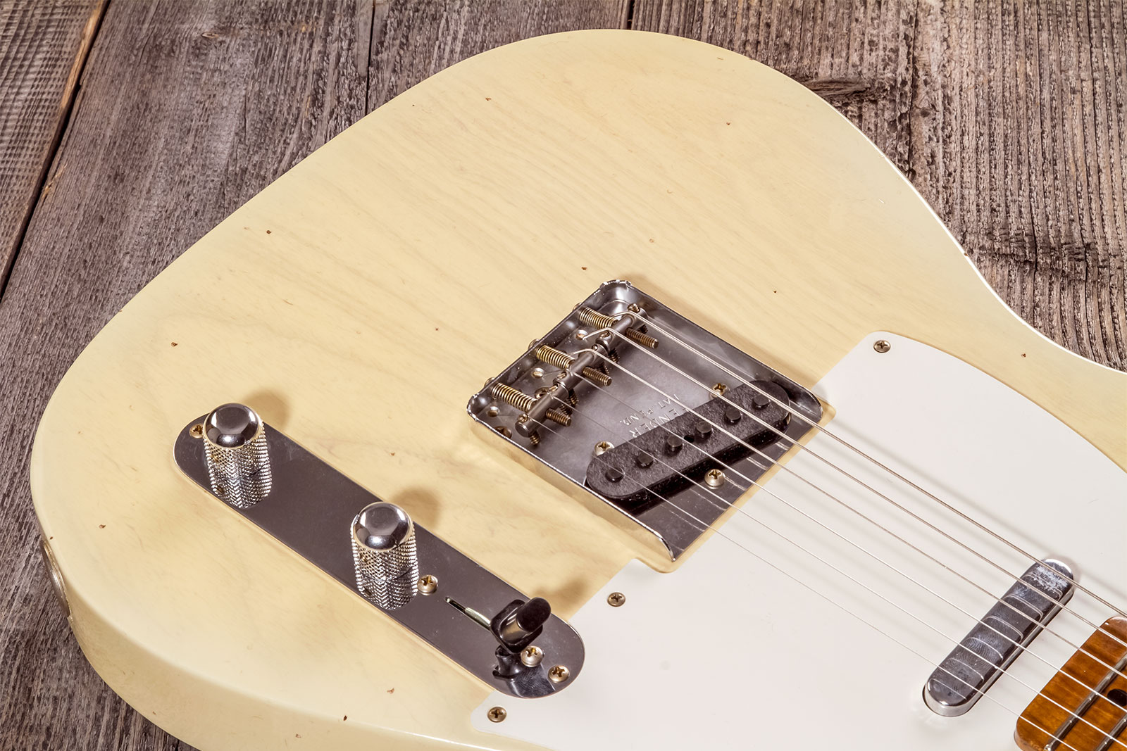 Fender Custom Shop Tele 1955 2s Ht Mn #cz573416 - Journeyman Relic Nocaster Blonde - E-Gitarre in Teleform - Variation 3