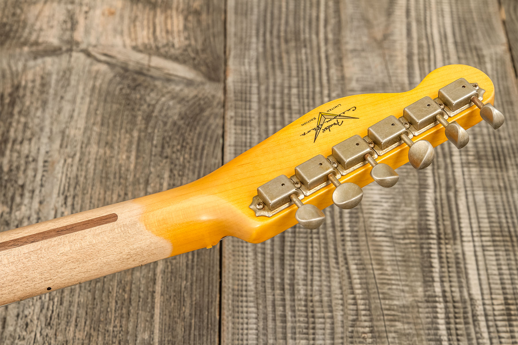 Fender Custom Shop Tele 1955 Ltd 2s Ht Mn #cz579629 - Journeyman Relic Natural Blonde - E-Gitarre in Teleform - Variation 9