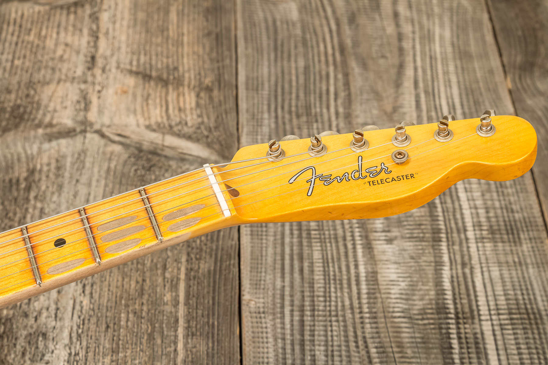 Fender Custom Shop Tele 1955 Ltd 2s Ht Mn #cz579629 - Journeyman Relic Natural Blonde - E-Gitarre in Teleform - Variation 8