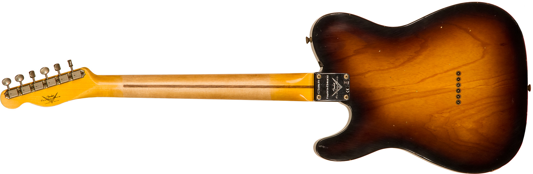 Fender Custom Shop Tele 1955 Ltd 2s Ht Mn #cz560649 - Relic Wide Fade 2-color Sunburst - E-Gitarre in Teleform - Variation 1