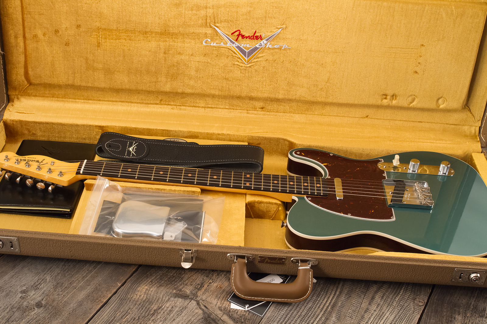 Fender Custom Shop Tele 1959 Custom 2s Ht Rw #r146032 - Time Capsule Sherwood Metallic - E-Gitarre in Teleform - Variation 11