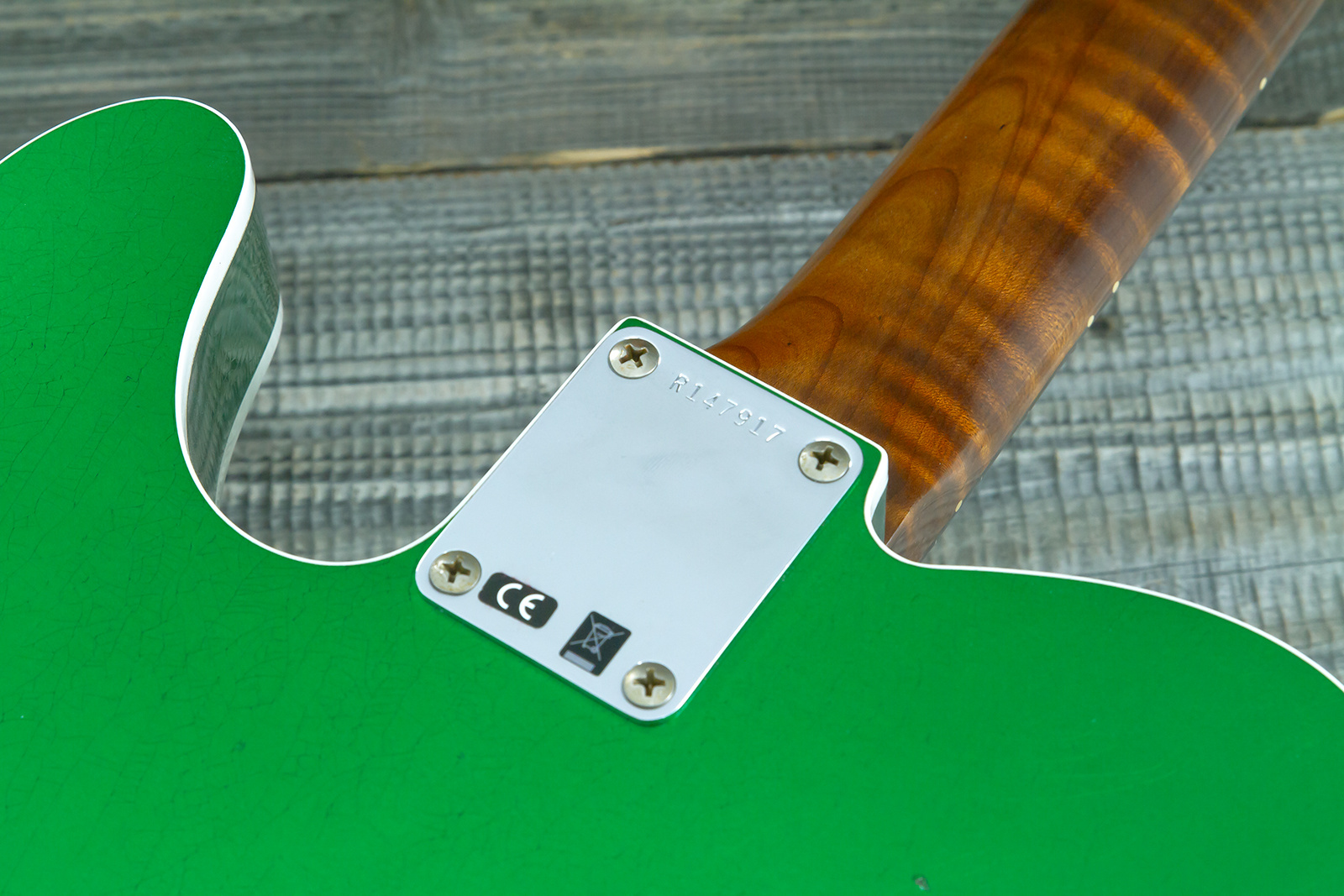 Fender Custom Shop Tele 1959 Vintage Custom 2s Ht Rw #r147917 - Journeyman Relic Candy Green - E-Gitarre in Teleform - Variation 11