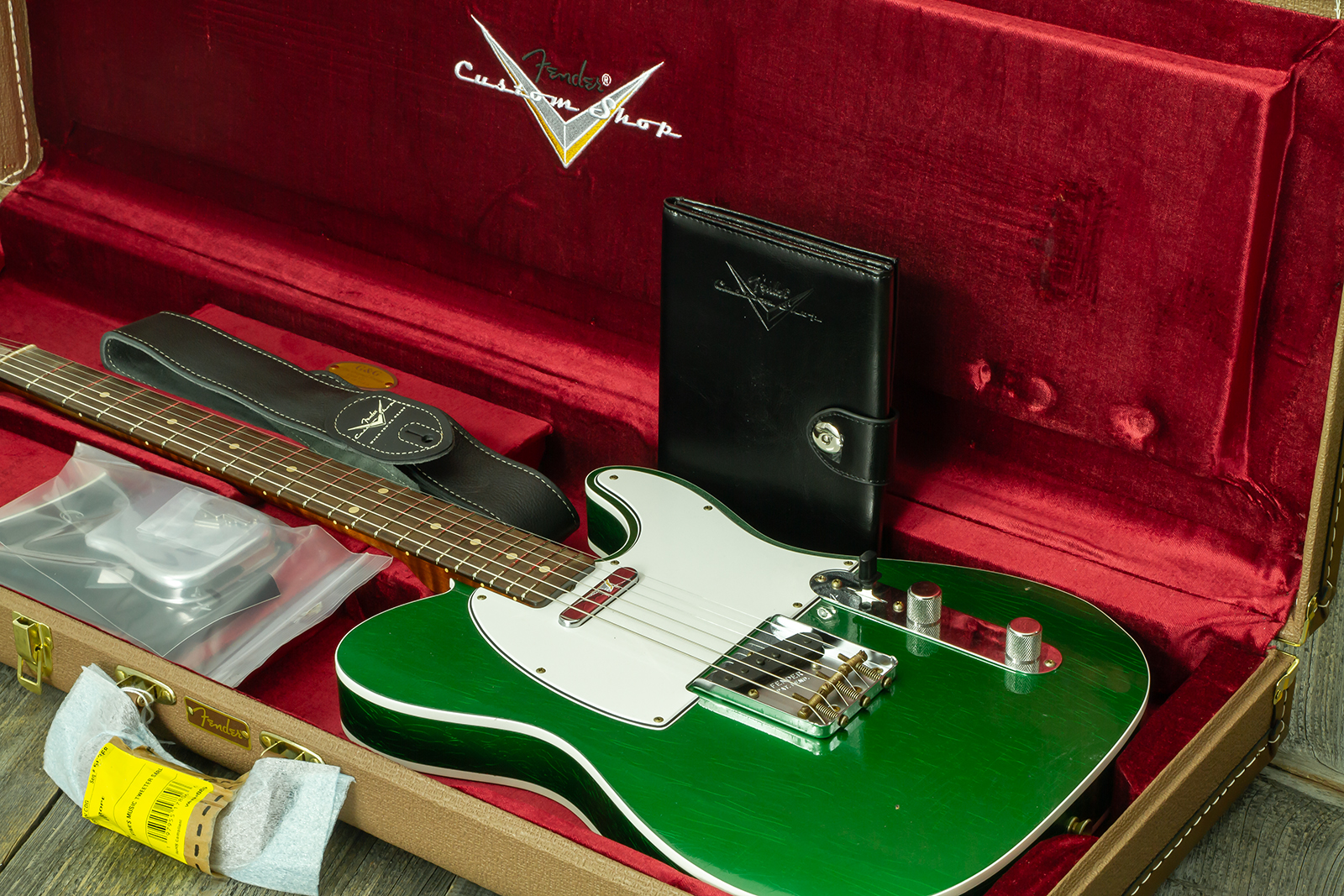 Fender Custom Shop Tele 1959 Vintage Custom 2s Ht Rw #r147917 - Journeyman Relic Candy Green - E-Gitarre in Teleform - Variation 14