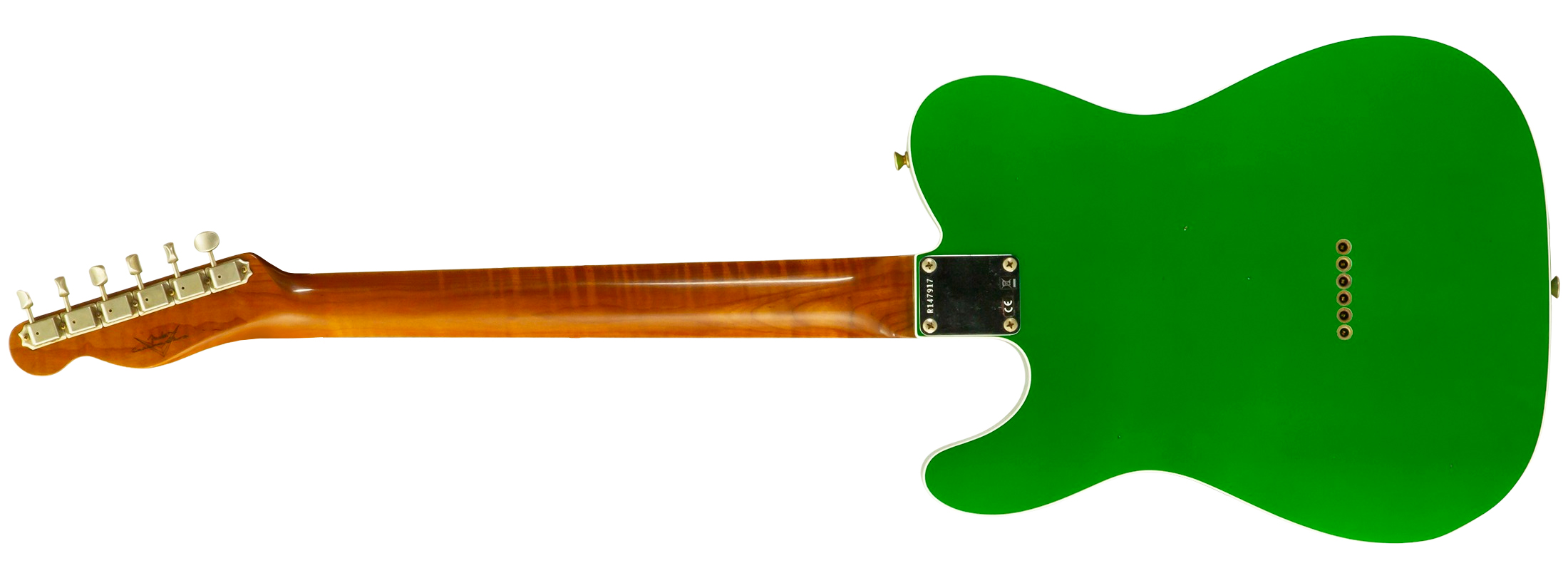 Fender Custom Shop Tele 1959 Vintage Custom 2s Ht Rw #r147917 - Journeyman Relic Candy Green - E-Gitarre in Teleform - Variation 1