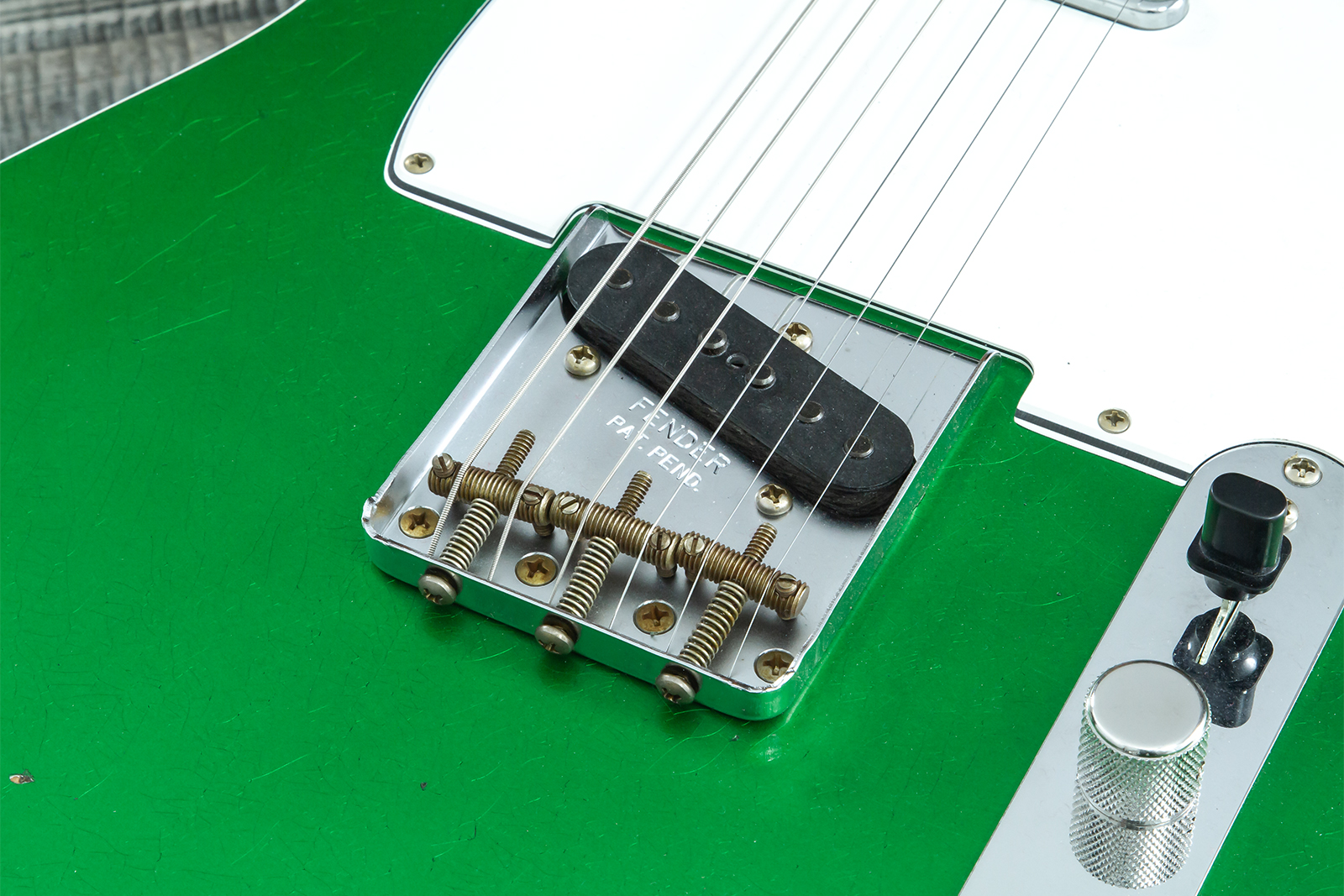 Fender Custom Shop Tele 1959 Vintage Custom 2s Ht Rw #r147917 - Journeyman Relic Candy Green - E-Gitarre in Teleform - Variation 5