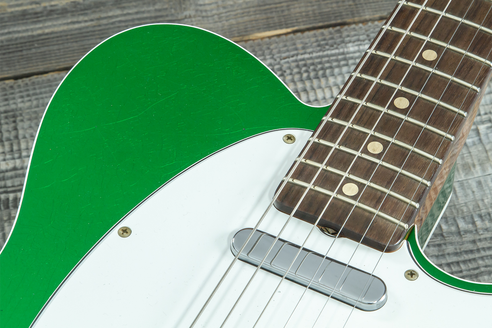 Fender Custom Shop Tele 1959 Vintage Custom 2s Ht Rw #r147917 - Journeyman Relic Candy Green - E-Gitarre in Teleform - Variation 6
