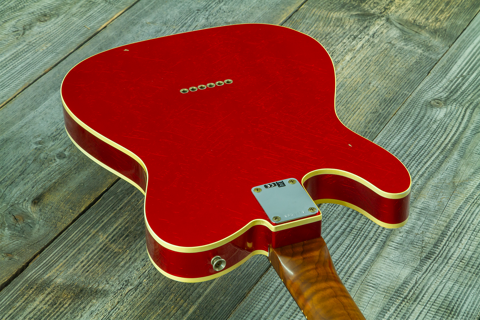 Fender Custom Shop Tele 1959 Vintage Custom 2s Ht Rw #r147953 - Journeyman Relic Candy Apple Red - E-Gitarre in Teleform - Variation 9
