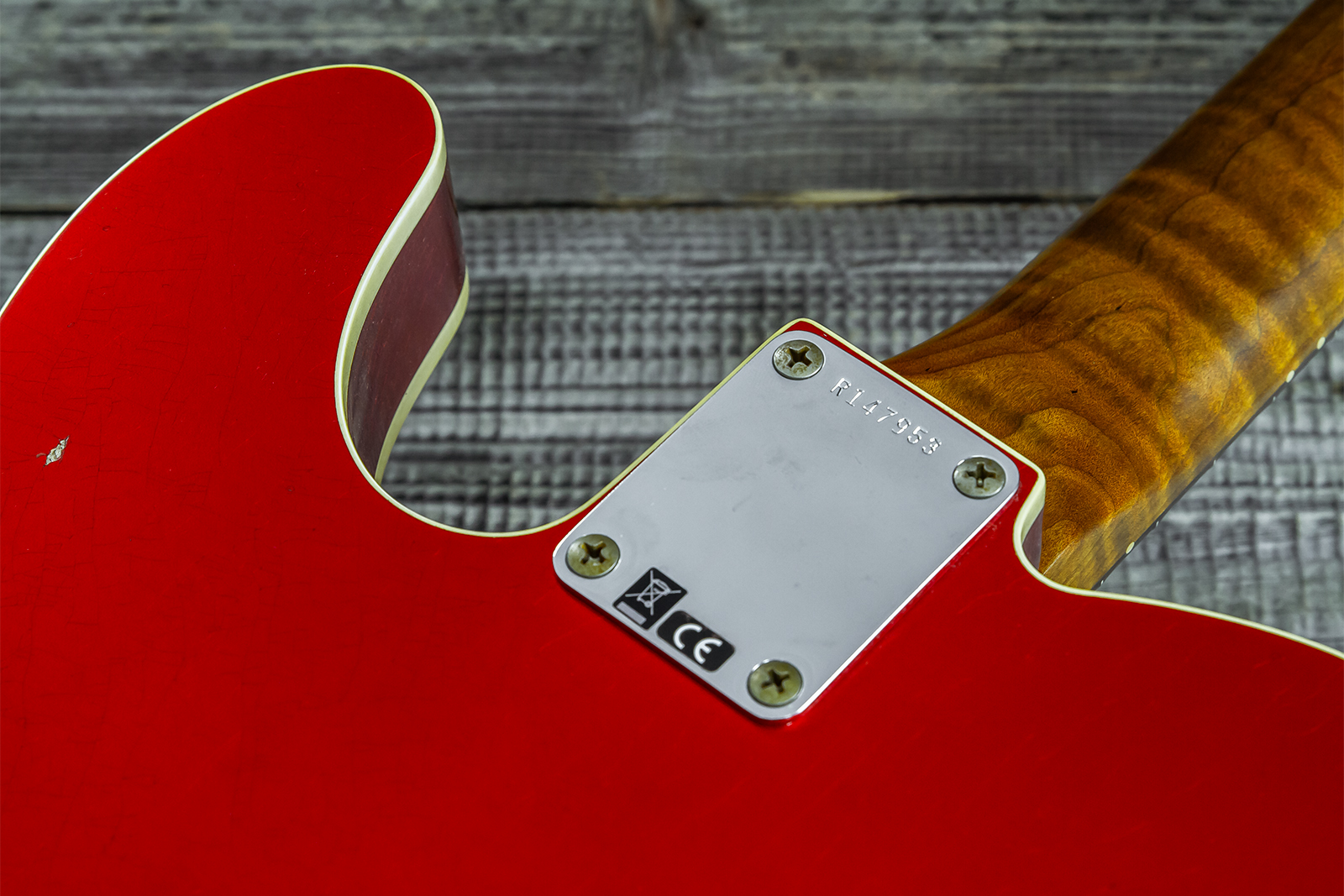 Fender Custom Shop Tele 1959 Vintage Custom 2s Ht Rw #r147953 - Journeyman Relic Candy Apple Red - E-Gitarre in Teleform - Variation 11
