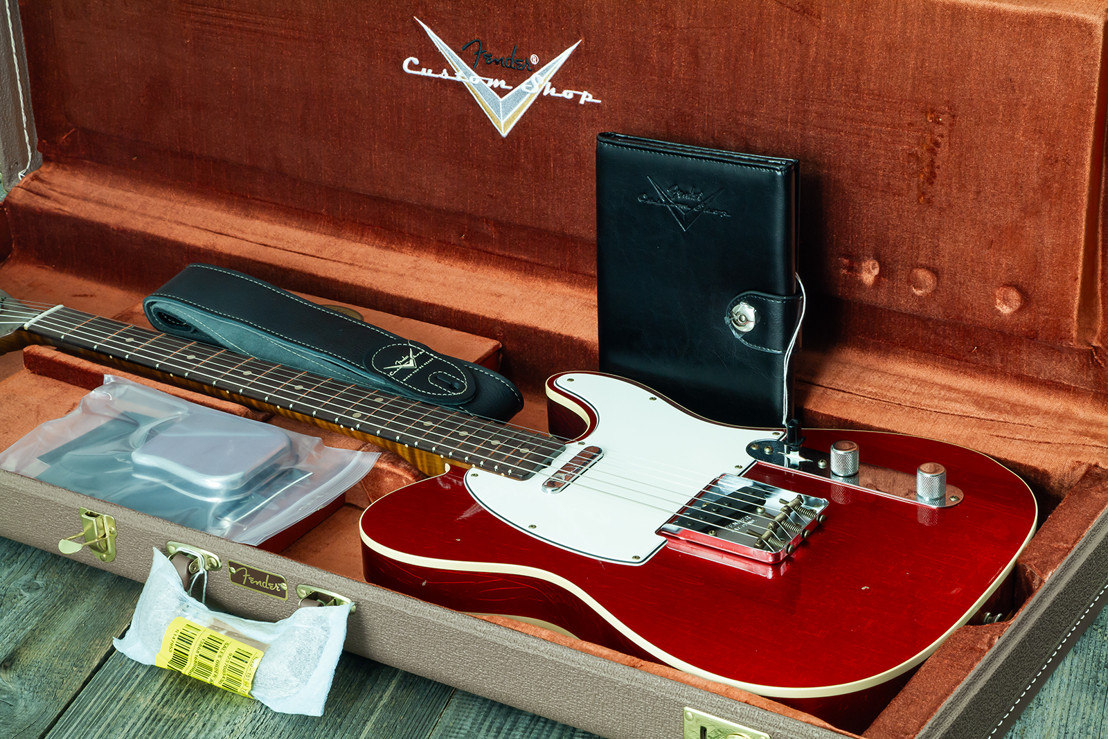 Fender Custom Shop Tele 1959 Vintage Custom 2s Ht Rw #r147953 - Journeyman Relic Candy Apple Red - E-Gitarre in Teleform - Variation 14