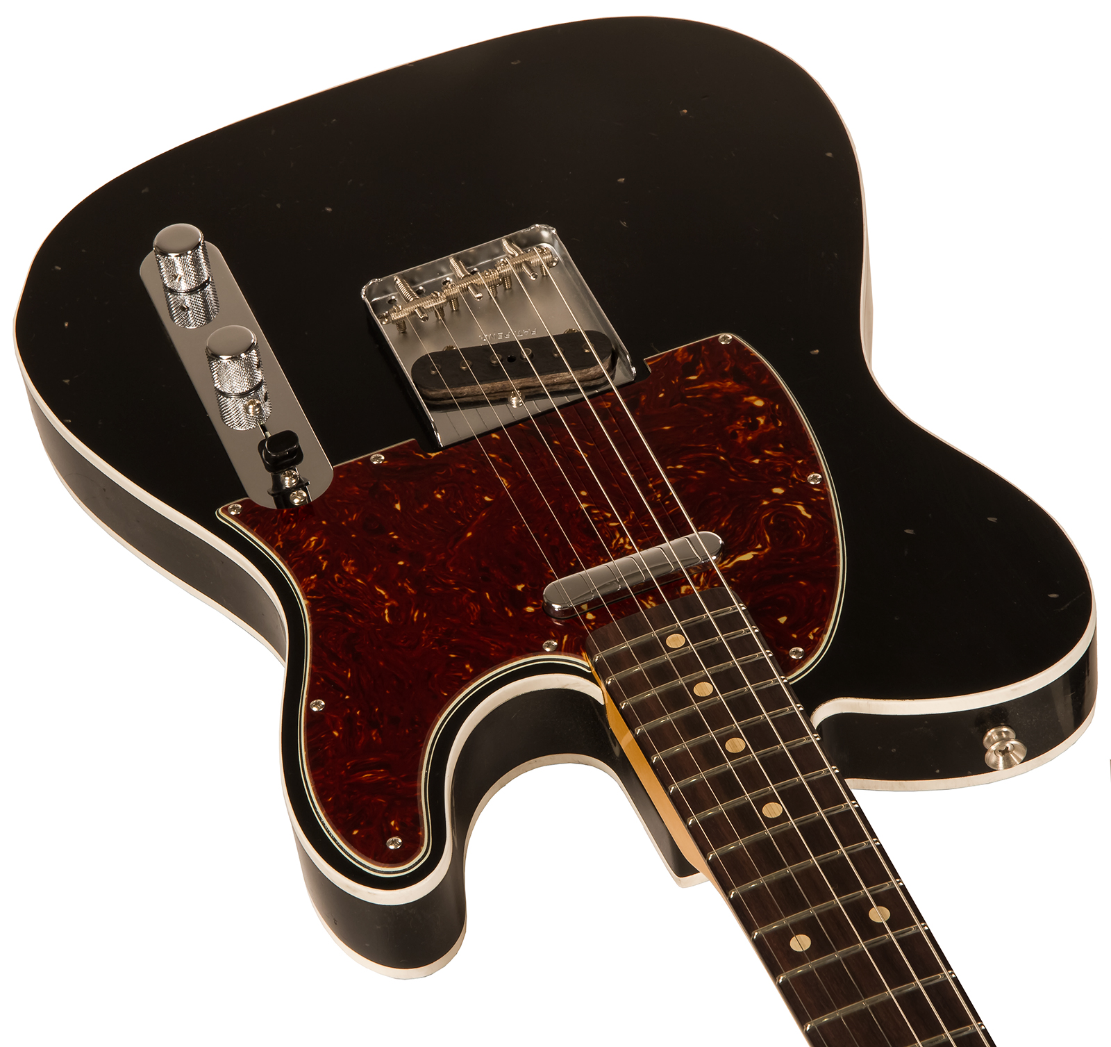 Fender Custom Shop Tele 1960 2s Ht Rw #r114759 - Journeyman Relic Black - E-Gitarre in Teleform - Variation 2