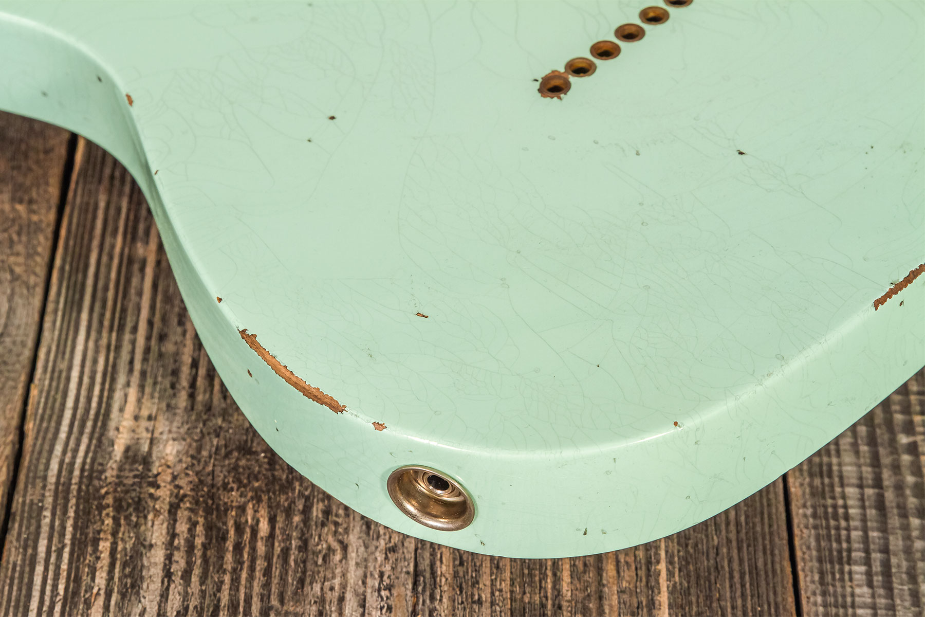 Fender Custom Shop Tele 1961 2s Ht Rw #cz565334 - Relic Faded Surf Green - E-Gitarre in Teleform - Variation 8