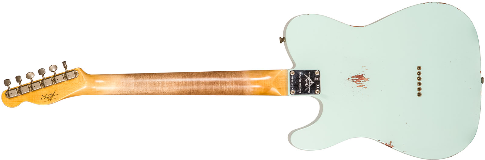 Fender Custom Shop Tele 1961 2s Ht Rw #cz576010 - Relic Aged Surf Green - E-Gitarre in Teleform - Variation 1