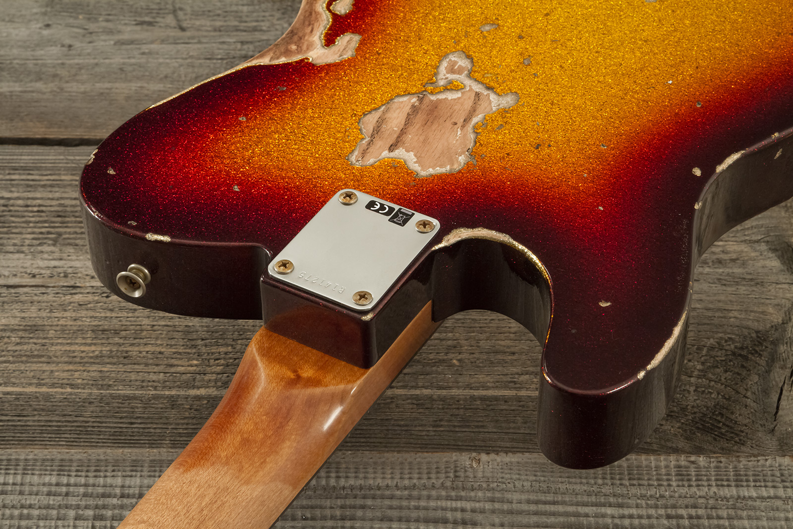 Fender Custom Shop Tele 1963 2s Ht Rw #r141275 - Heavy Relic Sparkle 3-color Sunburst - E-Gitarre in Teleform - Variation 10