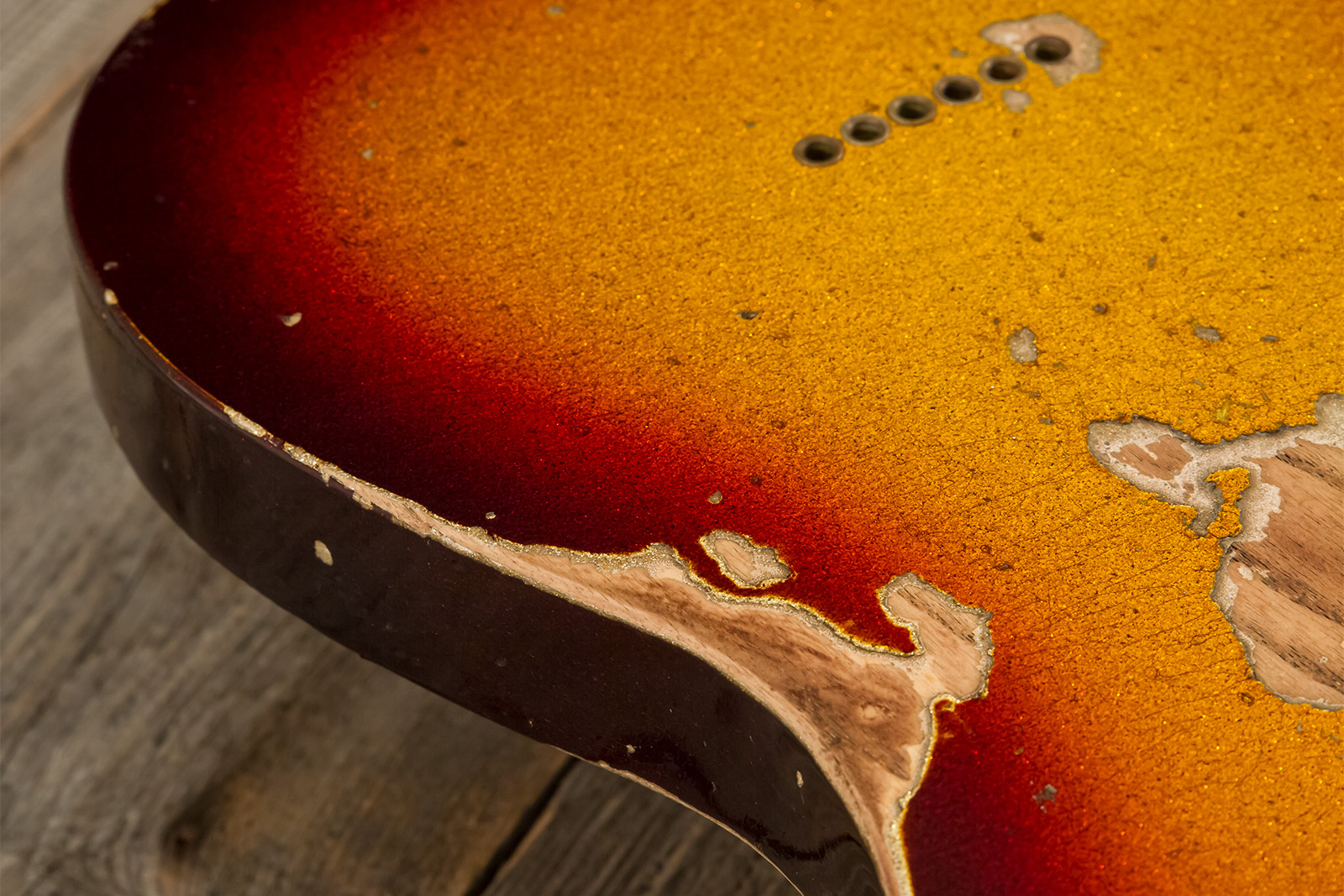 Fender Custom Shop Tele 1963 2s Ht Rw #r141275 - Heavy Relic Sparkle 3-color Sunburst - E-Gitarre in Teleform - Variation 11