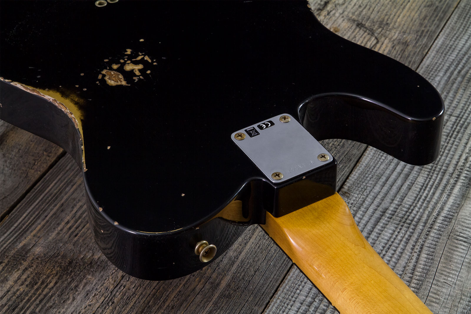Fender Custom Shop Tele 1963 2s Ht Rw #r143447 - Black Over Hle Gold - E-Gitarre in Teleform - Variation 9