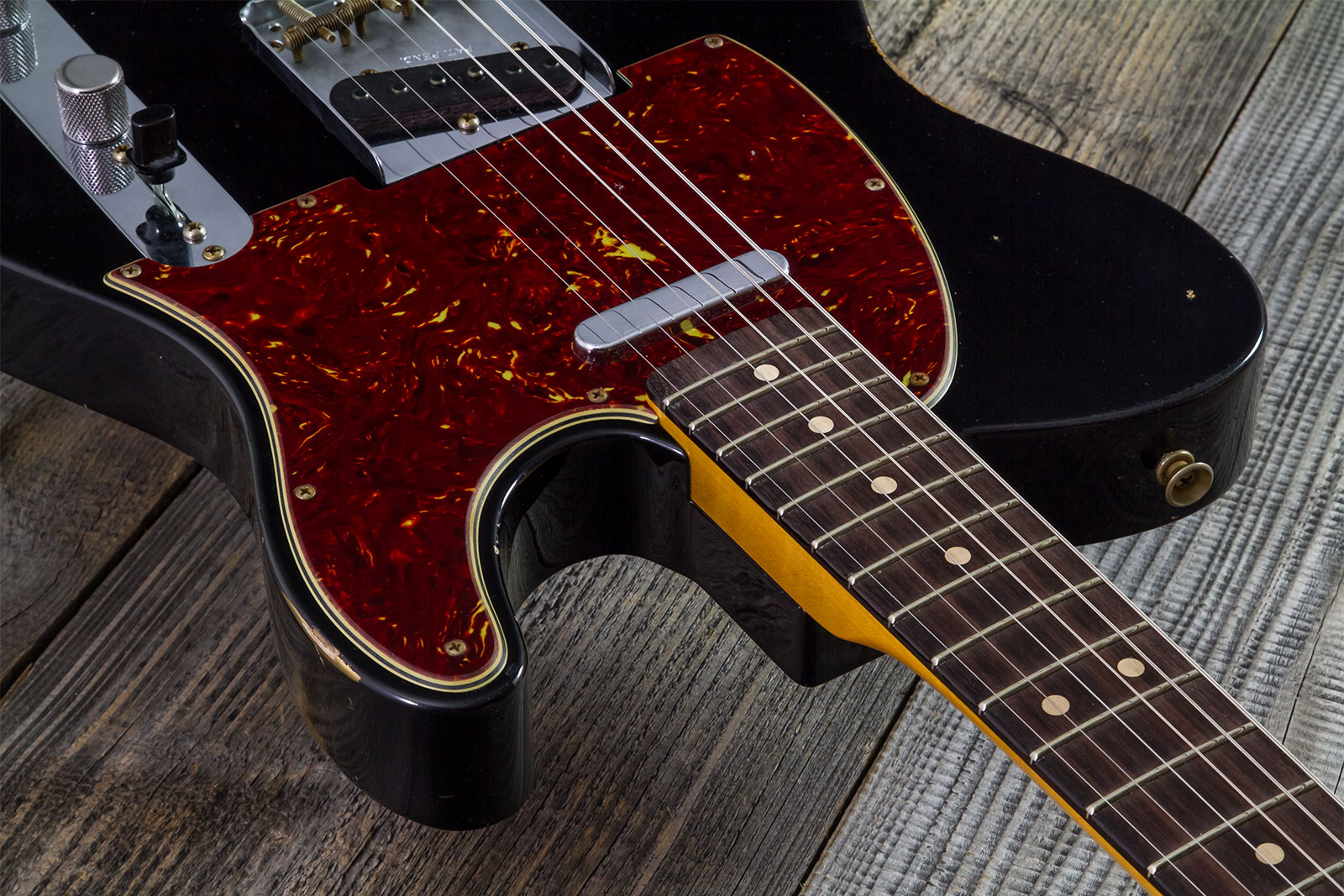 Fender Custom Shop Tele 1963 2s Ht Rw #r143447 - Black Over Hle Gold - E-Gitarre in Teleform - Variation 4