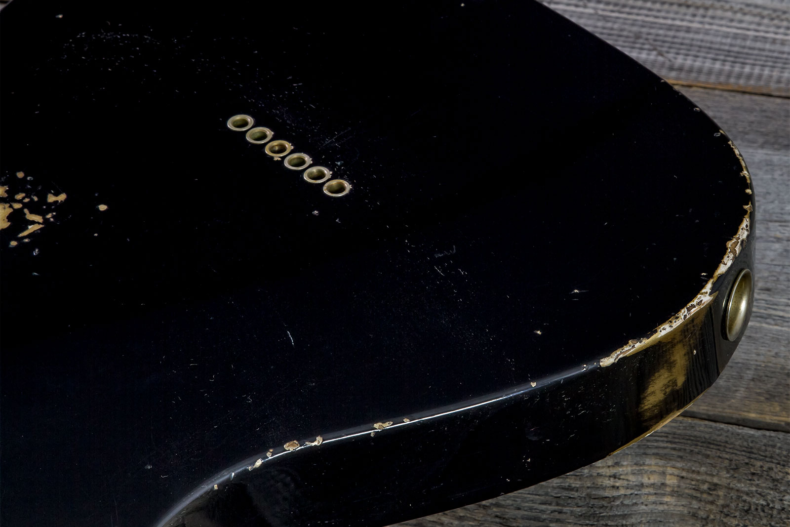 Fender Custom Shop Tele 1963 2s Ht Rw #r143447 - Black Over Hle Gold - E-Gitarre in Teleform - Variation 7