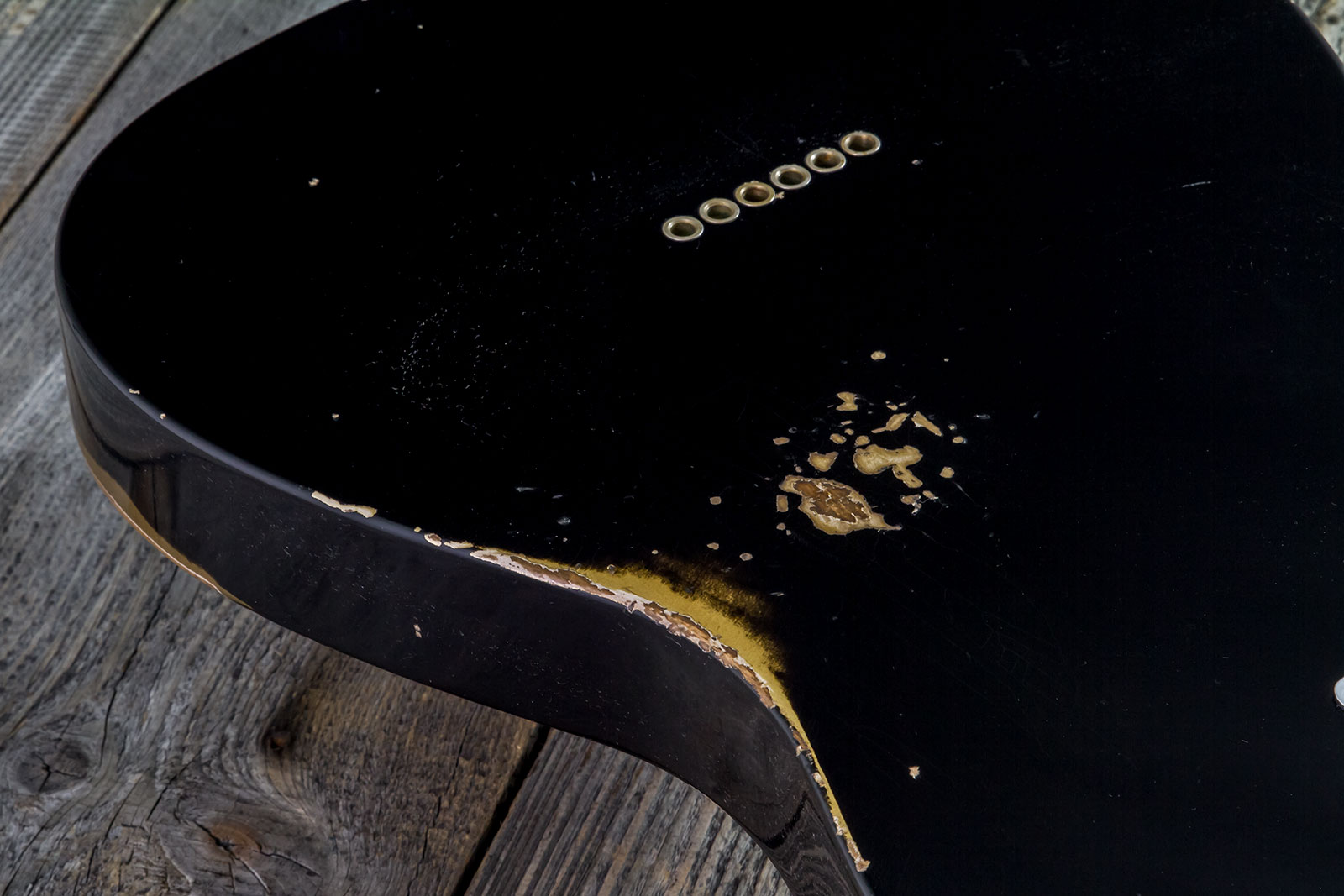 Fender Custom Shop Tele 1963 2s Ht Rw #r143447 - Black Over Hle Gold - E-Gitarre in Teleform - Variation 8