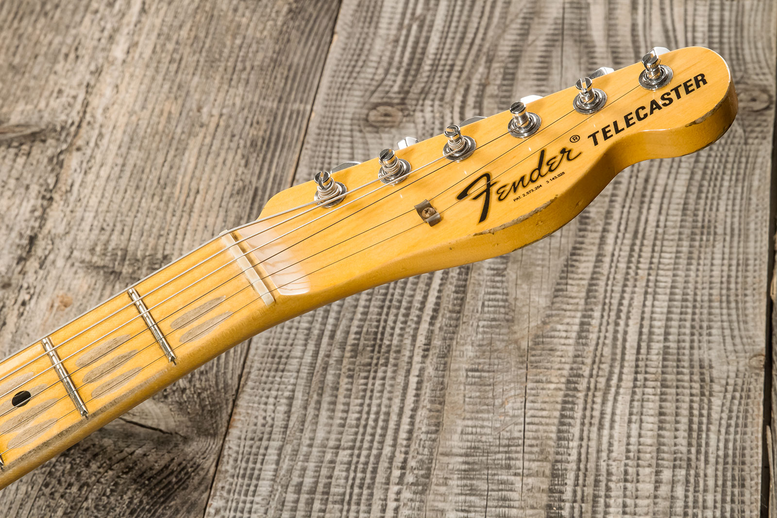 Fender Custom Shop Tele 1968 2s Ht Mn #r123298 - Relic Aged Natural - E-Gitarre in Teleform - Variation 9