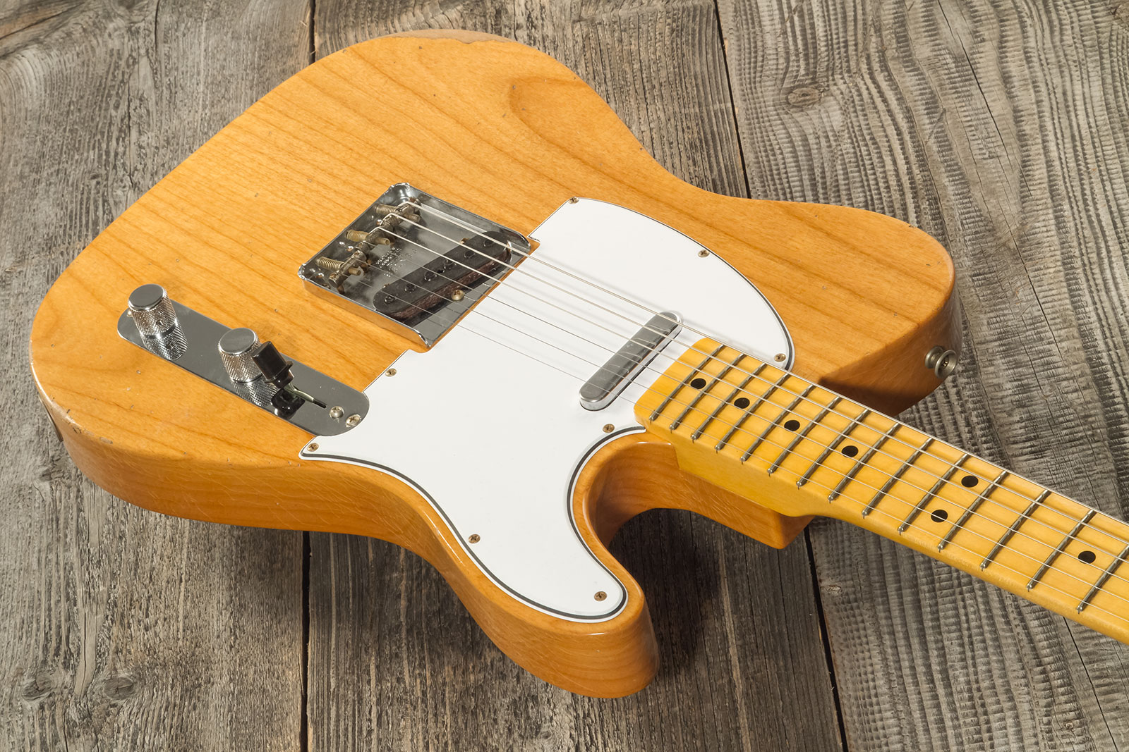 Fender Custom Shop Tele 1968 2s Ht Mn #r123298 - Relic Aged Natural - E-Gitarre in Teleform - Variation 2
