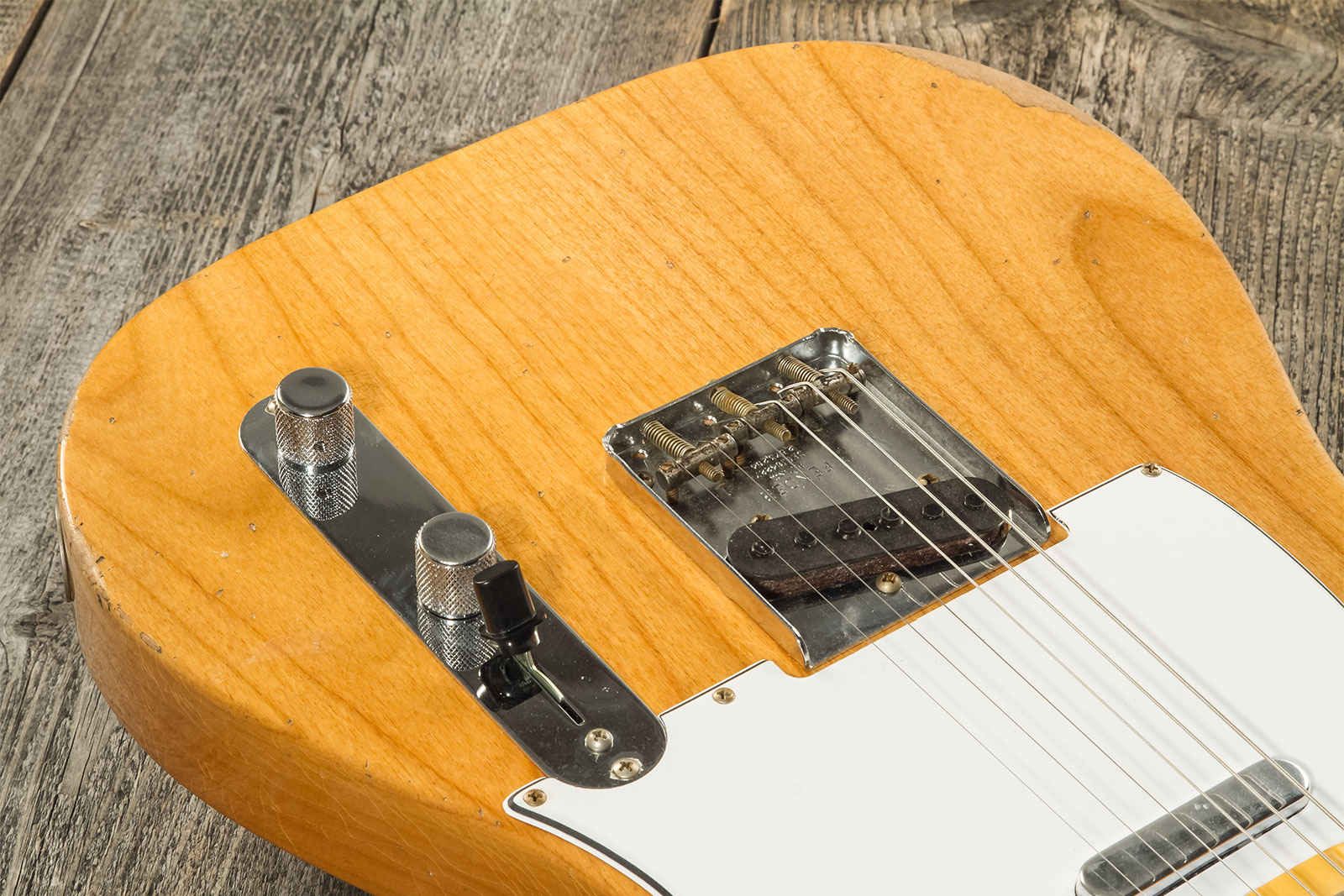 Fender Custom Shop Tele 1968 2s Ht Mn #r123298 - Relic Aged Natural - E-Gitarre in Teleform - Variation 3