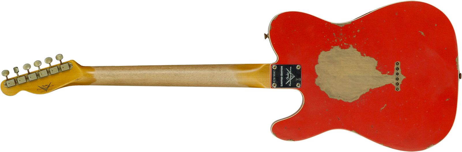 Fender Custom Shop Tele Custom 1960 2s Ht Rw #cz579562 - Heavy Relic Tahitian Coral O. 3-color Sunburst - E-Gitarre in Teleform - Variation 2
