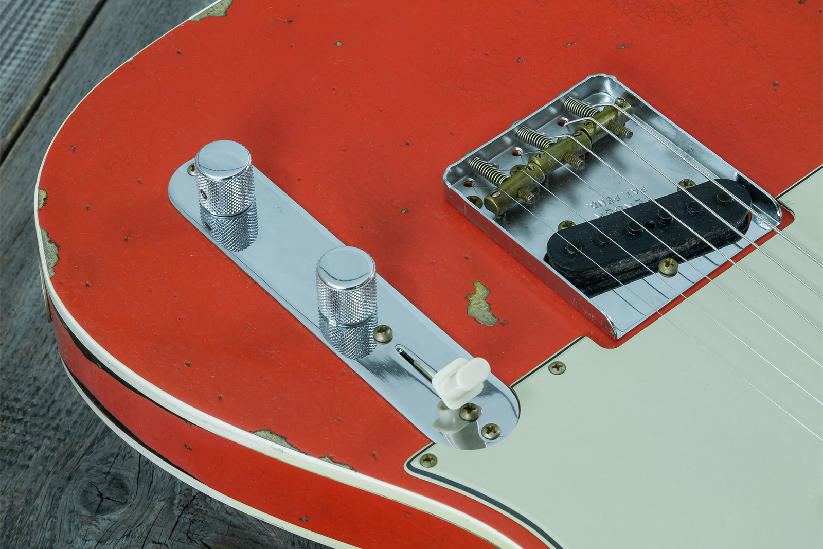 Fender Custom Shop Tele Custom 1960 2s Ht Rw #cz579562 - Heavy Relic Tahitian Coral O. 3-color Sunburst - E-Gitarre in Teleform - Variation 5